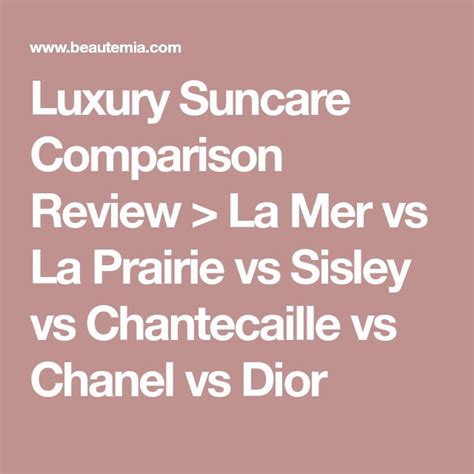 Luxury Suncare Comparison Review > La Mer vs La Prairie vs 